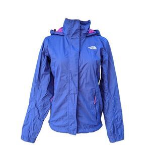 The North Face Nylon Purple Full Zip Hooded Jacket Size S